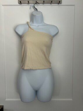 Oh Polly beige bandeau top with shoulder strap size 4